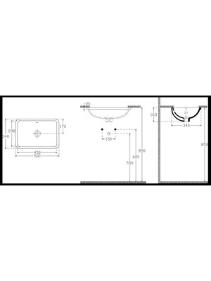 Isvea Soluzione Tezgahaltı Lavabo 50 cm