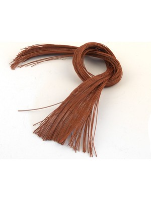 YYB Kehribar Rengi Kalın Tesbih Kolye İpi 2 m 30'lu