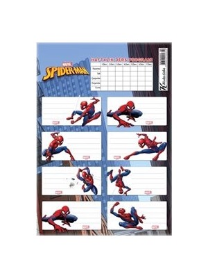 Keskin Color Spider Man Ders Programlı Okul Etiketi 24'lü
