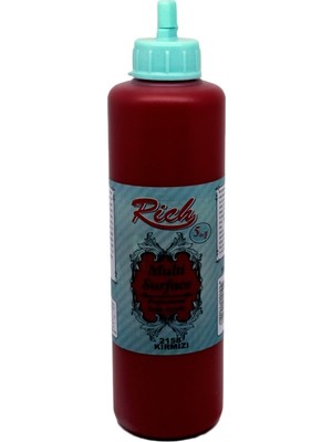 Rich Multi Surface Akrilik Boya 500 cc 2158 Kırmızı
