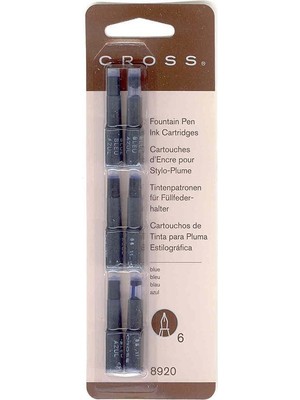 Cross Dolma Kalem Kartuşu Mavi 6'lı