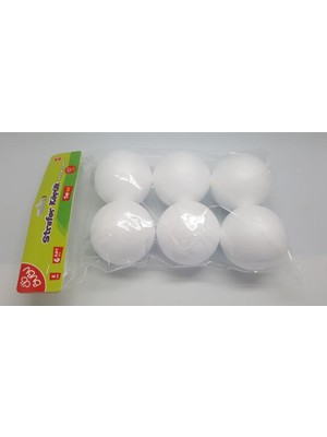 Bubu Strafor Köpük Top 6lı 8 Cm.