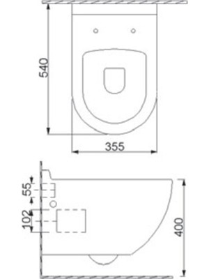 Newarc Modern Asma Klozet Kırmızı 3823R