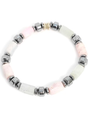 Taş Rüyası Akuamarin Morganit Doğal Taş Bileklik