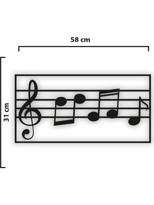 Onca Müzik Notalı Duvar Süsü Tablo