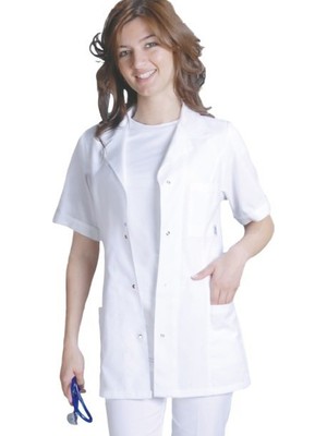 Emel Tekstil Doktor Kadın Kısa Kol Alpaka Önlük