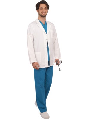 Emel Tekstil Dr Erkek Beyaz Yaka Uzun Kol Standart Boy Alpaka Uniforma