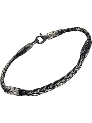 Midyat Nurtaş Gümüş 1000 Ayar Kazaziye Unisex Gümüş Bileklik