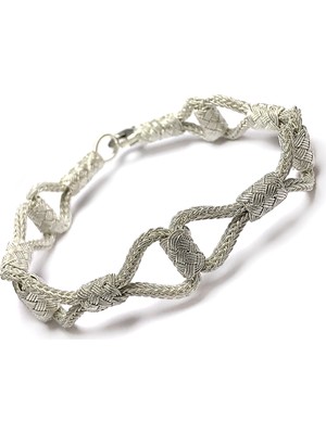 Midyat Nurtaş Gümüş 1000 Ayar Kazaziye Unisex Gümüş Bileklik