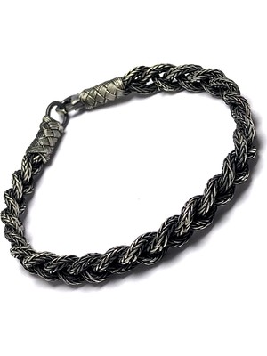 Midyat Nurtaş Gümüş 1000 Ayar Kazaziye Unisex Gümüş Bileklik