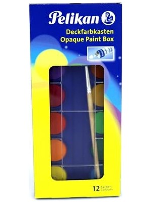Pelikan P 12 Sulu Boya İthal F 355 721258 12 Parça Renkli Boyalar Ölçüler
