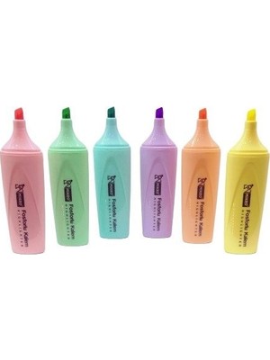 Mikro Fosforlu Kalem 6 Renkli 6'lı Set Renkli Yazım İçin Kullanışlı Kırtasiye Ürünü