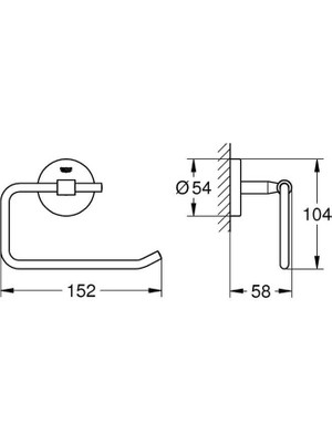 Grohe Bau Cosmopolitan Tuvalet Kağıtlığı