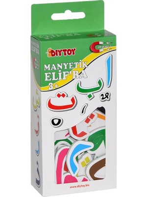 DIYTOY Manyetik Elif Ba Harf Seti Renkli Tasarım 30 Adet 2-4 Yaş Eğlenceli Oyun