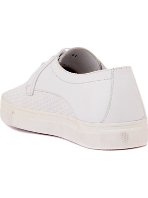 Sail Laker's Beyaz Deri Erkek Günlük Ayakkabı
