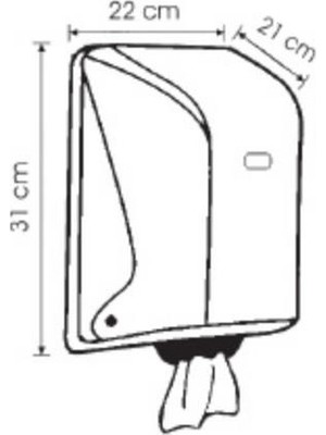 Vialli OG2T İçten Çekmeli Kağıt Havlu Dispenseri Şeffaf