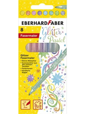 Eberhard Faber Glitter Simli Keçeli Kalem Seti 8 Renk