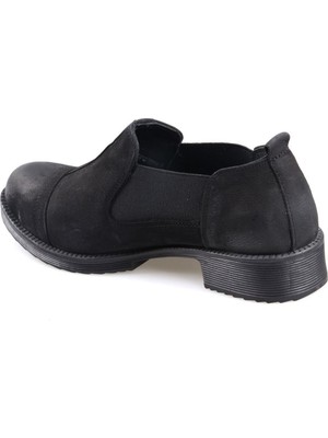 Scavia Comfort Siyah Nubuk Deri Kadın Günlük Ayakkabı
