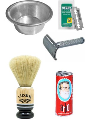 Hellove Köpük Tası + Tıraş Sabunu + Sakal Fırçası - 5 Parça Sakal Tıraş Seti