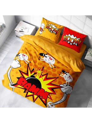 Monohome Sheep 3D Pamuk Saten Çift Kişilik Nevresim Takımı