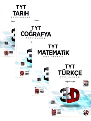 3D Yayınları TYT Eşit Ağırlık 4'lü Soru Bankası Seti