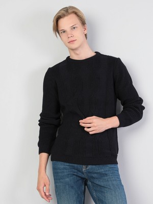 Colins Regular Fit Lacivert Erkek Trıko Kazak