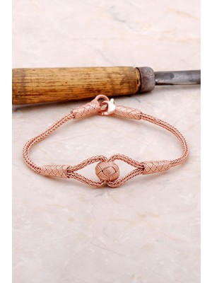 Sümer Telkari Rose Gümüş Kazaziye Işlemeli Bileklik 3374