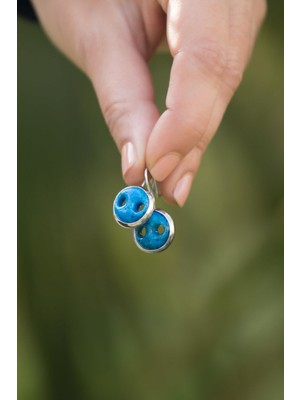 Sümer Telkari Süryani Nazar Boncuğu Gümüş Küpe 4743