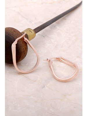 Sümer Telkari Rose Gümüş 23 mm Damla Burgu Halka Küpe 4986