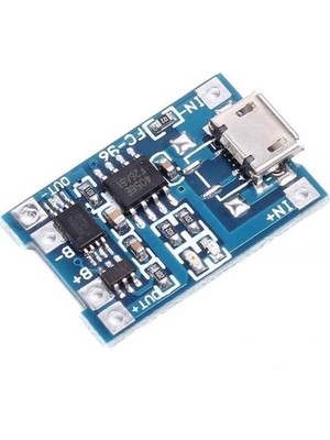 Arduino 10'lu Ters Akım Korumalı TP4056 18650 Micro USB Lityum Pil Şarj Devresi