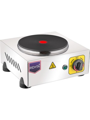 Remta Tekli Pleyt Isıtıcı 19 cm Çap 1600 W Güçlü Paslanmaz Çelik Kasa ile Ergonomik Tasarım