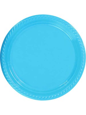 Newoto Tabak Plastik Yuvarlak 22 cm Mavi Pk:25