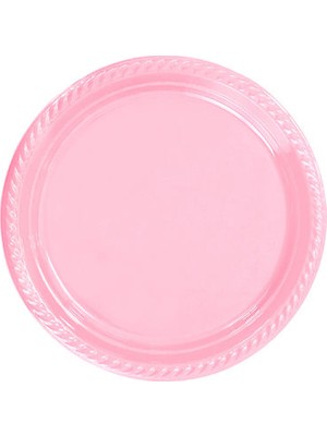 Newoto Tabak Plastik Yuvarlak 22 cm Pembe Pk:25