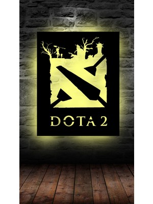 Woodenart Ledli Dota Ahşap Tablo