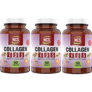 Collagen () (Tip) 1-2-3 Hyaluronic Acid 3 x 90 Tablet Glutatyon C & E & D Vitamini