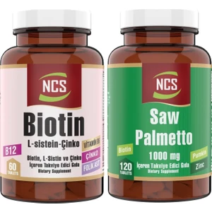 Saw Palmetto 120 Tablet Biotin Çinko 60 Tablet