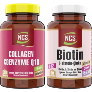 Collagen Coenzyme Q10 30 Tablet Biotin 60 Tablet L-Sistein