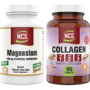 90 Tablet Collagen 1000 Mg Tip 1-2-3 Glutatyon Magnesium Elementel 200 Mg 90 Tablet