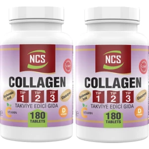 Collagen () (Tip) 1-2-3 Hyaluronic Acid 2 x 180 Tablet =360 Tablet C & E & D Vitamini