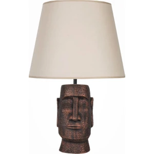 Qdec Modern Dizayn Moai Abajur Bakır Bej