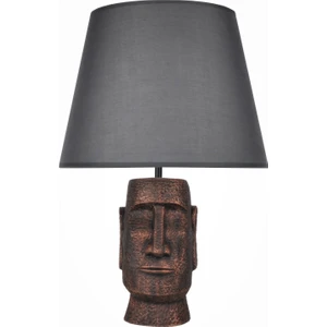 Qdec Modern Dizayn Moai Abajur Bakır Gri