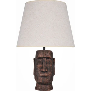 Qdec Modern Dizayn Moai Abajur Bakır Krem