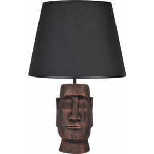 Qdec Modern Dizayn Moai Abajur Bakır Siyah
