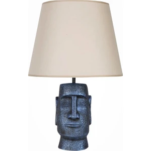 Qdec Modern Dizayn Moai Abajur Cobalt Bej