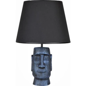 Qdec Modern Dizayn Moai Abajur Cobalt Siyah