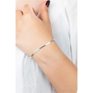 X-lady Accessories Yassı Bileklik Italyan  Gümüş Renk Bileklik