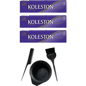Koleston Tüp Saç Boyası 7.3 3 Adet + Saç Boyama Seti