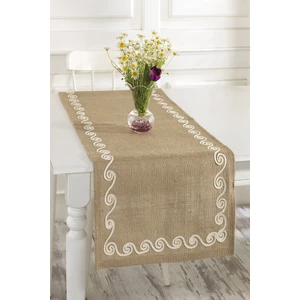 Ödel Home Jut Kumaş Lase İşlemeli  Runner