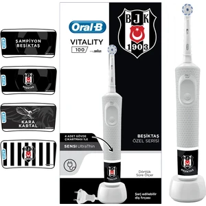 D100 Vitality Şarj Edilebilir Diş Fırçası Beşiktaş Özel Seri