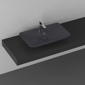 Sistemay Clear S&s Tezgahüstü Lavabo 65 cm Antrasit